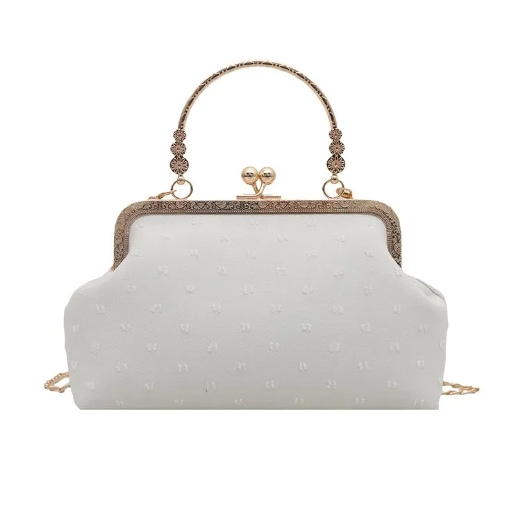 包包女2025新款小众设计精致手提手拎夹口包斜挎复古配旗袍口金包