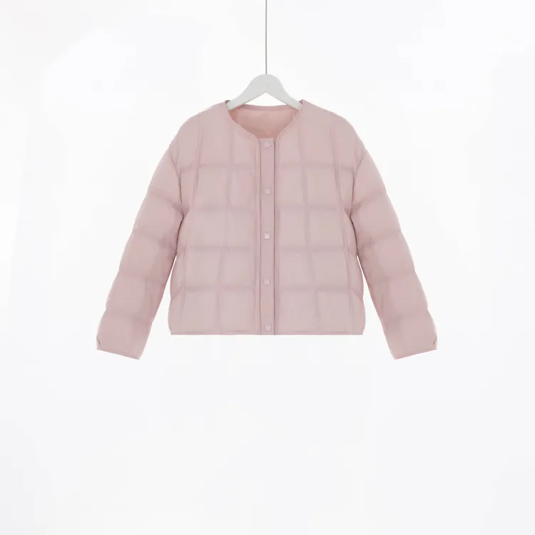 几里与麻 （方块糖）压线简约羽绒服 衣长55 胸围118 2110805