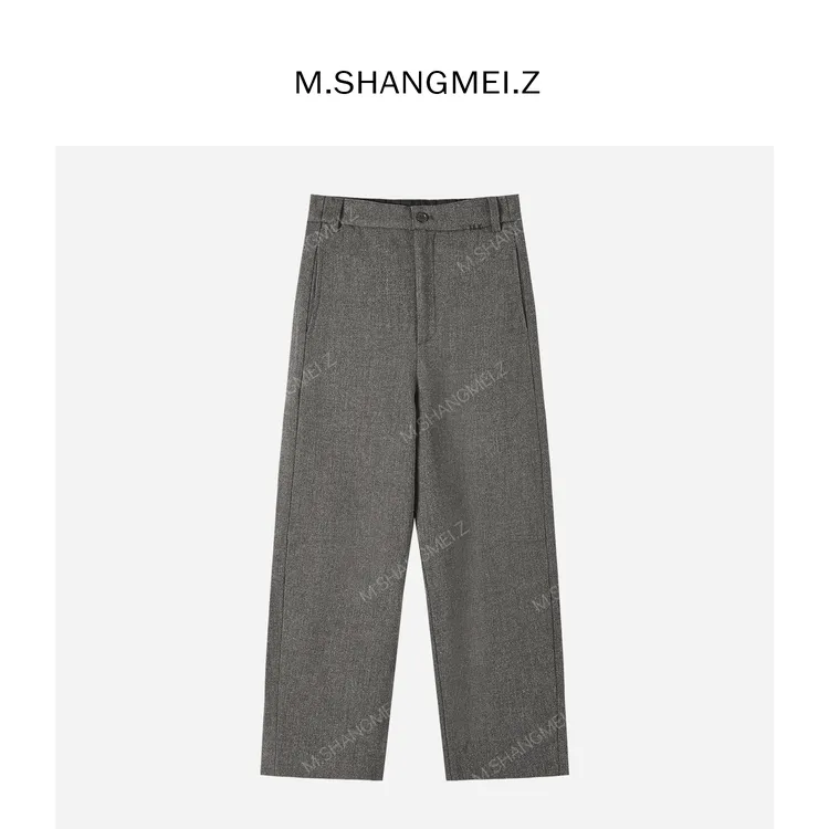 M.SHANGMEI.Z/沐熙【老钱质感】美大哥立体裁剪休闲西裤X11A2168