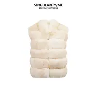 Singularity Me 9A 2538 蓬松狐狸毛时尚秋冬贵气色泽女马甲外套