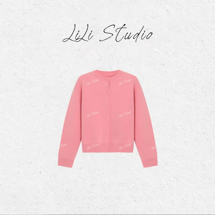 PCNY丨不理理「柔云甜息」纯色宽松圆领系扣长袖羊毛针织开衫