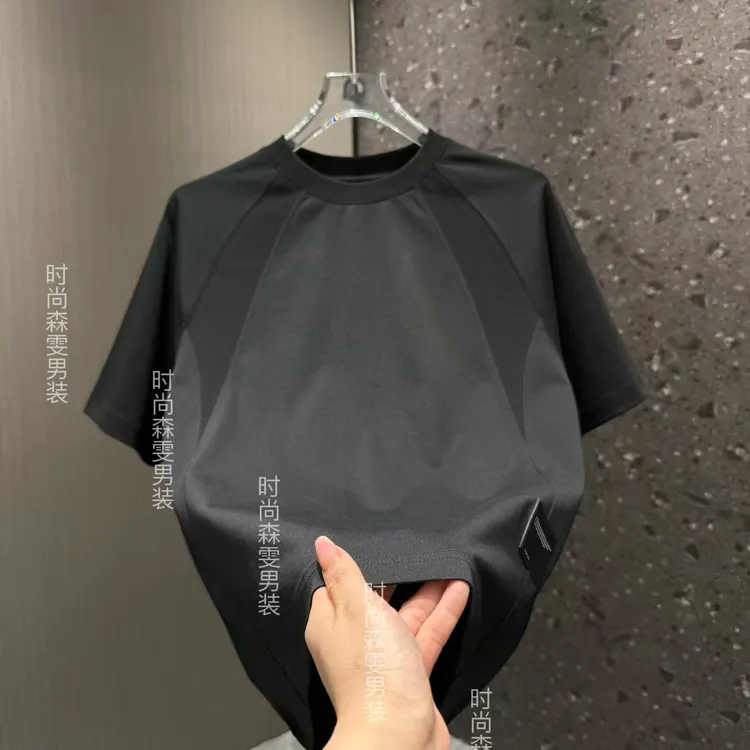 春夏纯色男士简约气质修身潮流舒服百搭短袖31056