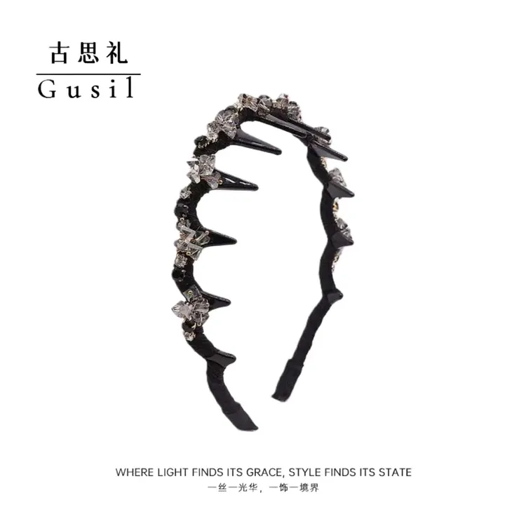 时尚轻奢重工精致水晶带齿发箍GS9575