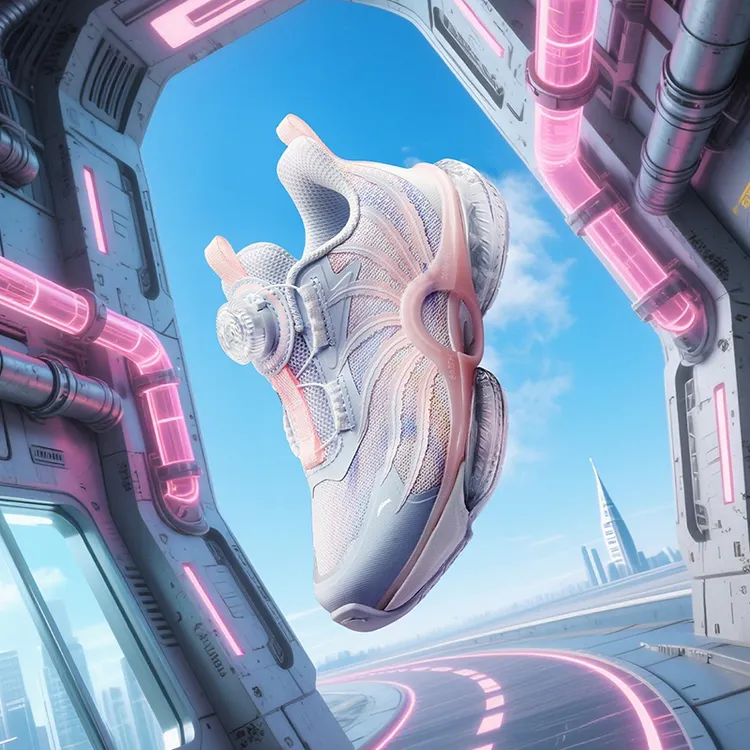 【年终大促】安踏儿童UFO7.0女小童透气旋钮防震透气网面专业女童鞋