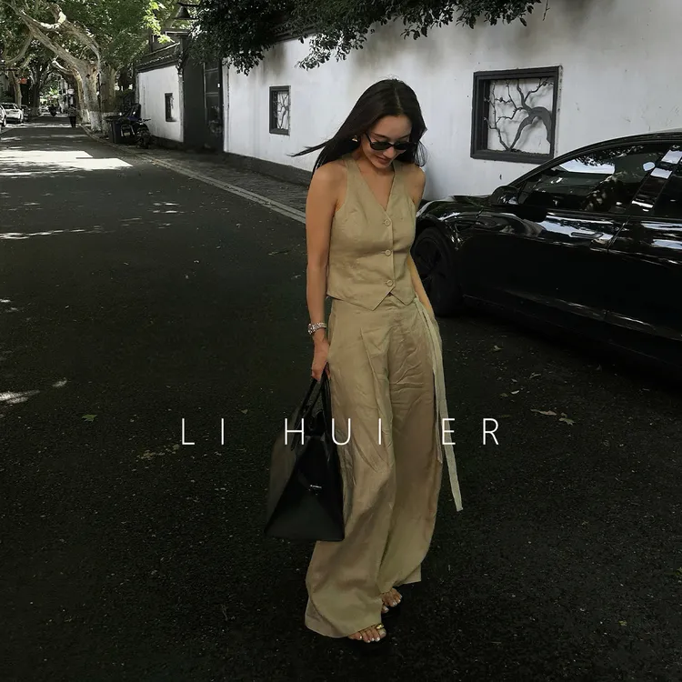 LiHuiEr李慧儿【科切拉午逅】2025夏季轻奢无袖设计师马甲女LL02573