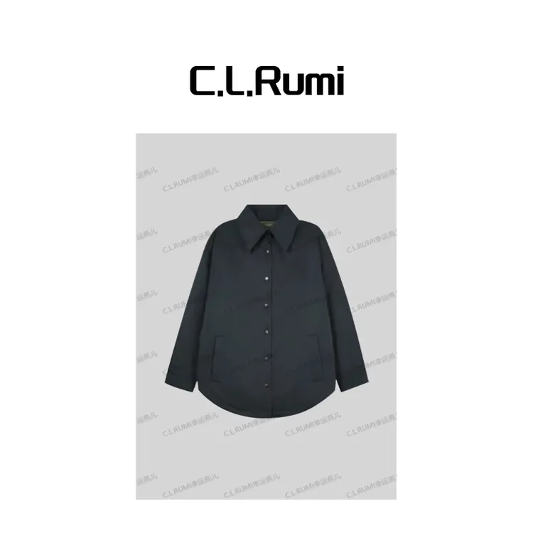【Rumi时装】“订单款”25秋冬经典百搭宽松衬衫领双面穿羽绒服7130wt