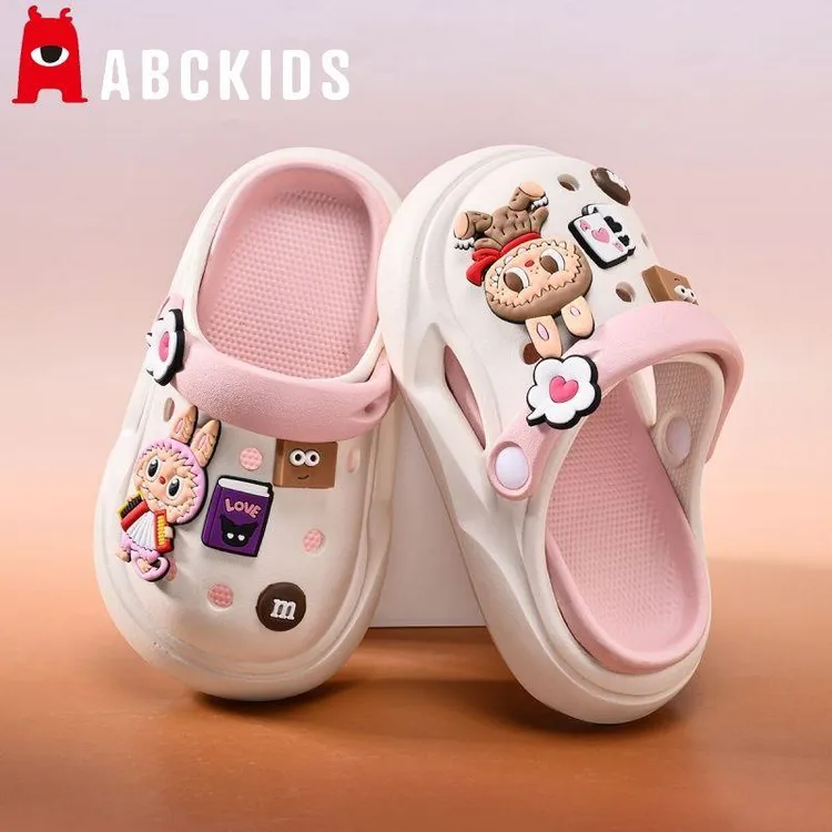 Abckids拉布布儿童洞洞鞋女童拖鞋宝宝eva软底防滑居家外穿沙滩鞋