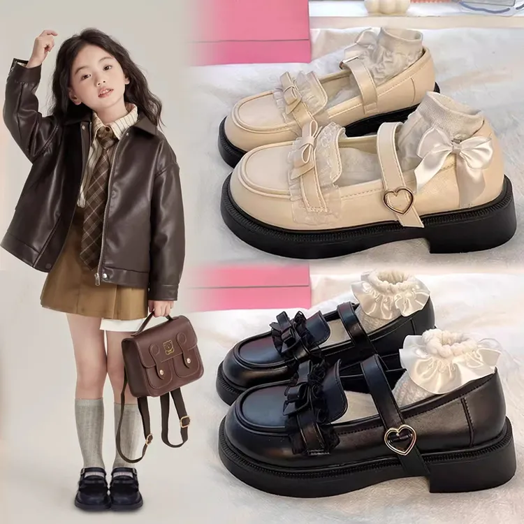 女童皮鞋2025新款女孩春秋款软底开春小皮鞋公主洋气单鞋儿童鞋子