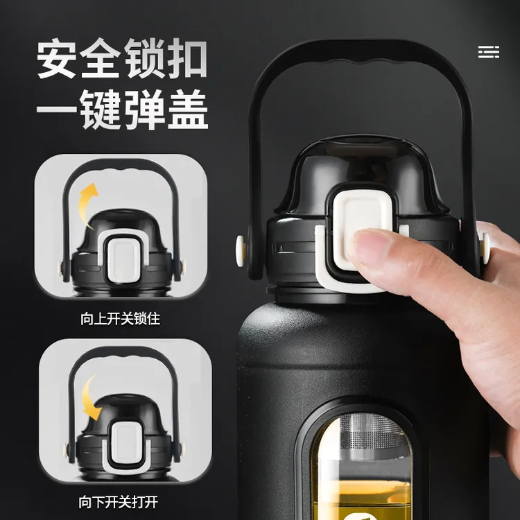 便携大容量耐摔防爆超大双层保温杯 车载家用健身大号泡茶杯