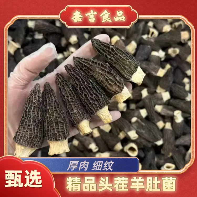 厚肉！【精品头茬羊肚菌】5-7公分 煲汤炖汤好干货
