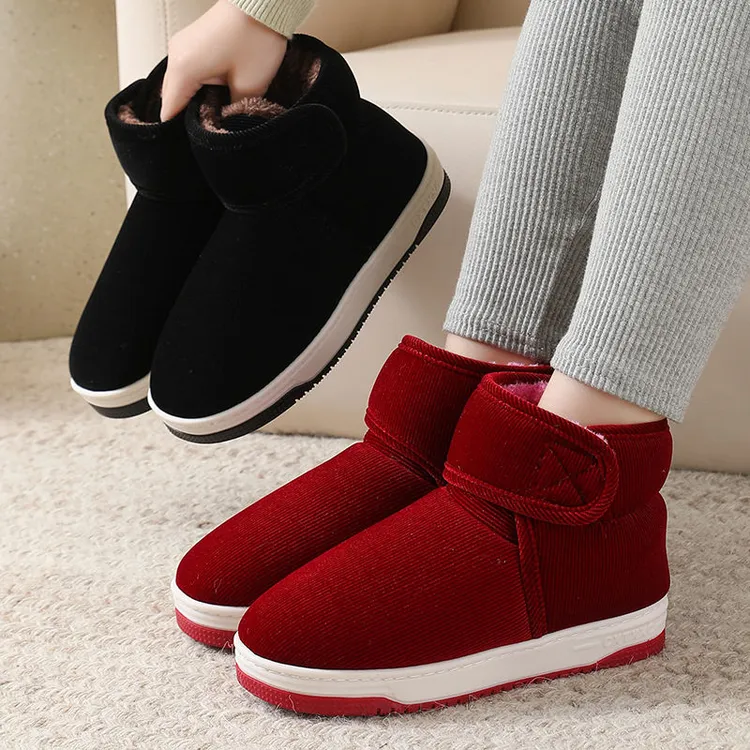 正宗高帮手工棉鞋女款冬季新款加绒加厚居家外穿防滑包后跟保暖鞋