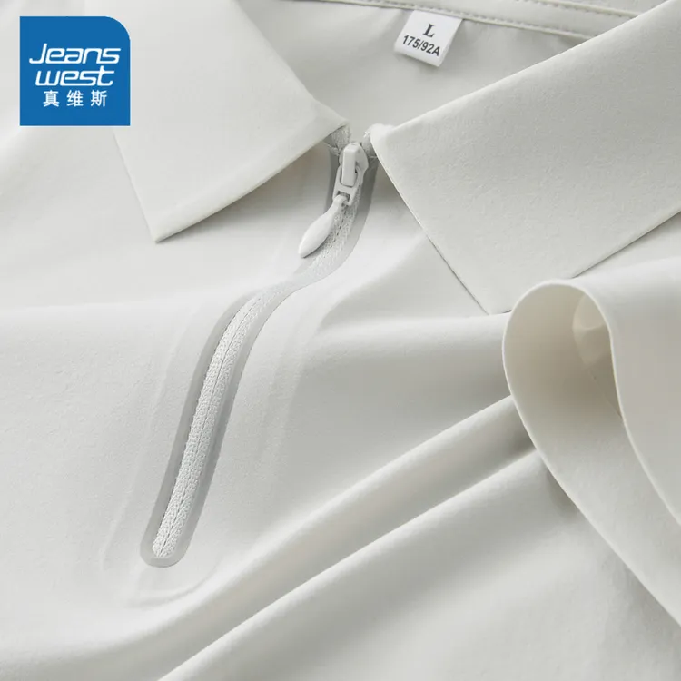 真维斯夏季透气速干抗菌半袖POLO衫男士百搭高端时尚轻奢翻领上衣