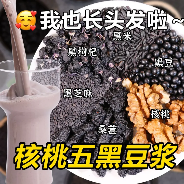 核桃五黑豆浆原料小包装家用老人小孩女士男士豆浆原料五谷杂粮包