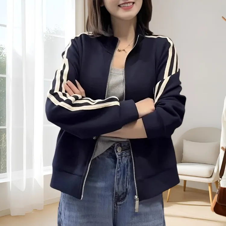 痞帅炸街风女装秋冬新款宽松小个子休闲百搭开衫上衣外套显瘦运动