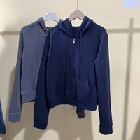 光影 显瘦 简约 双拉链 百搭 秋冬帽衫卫衣