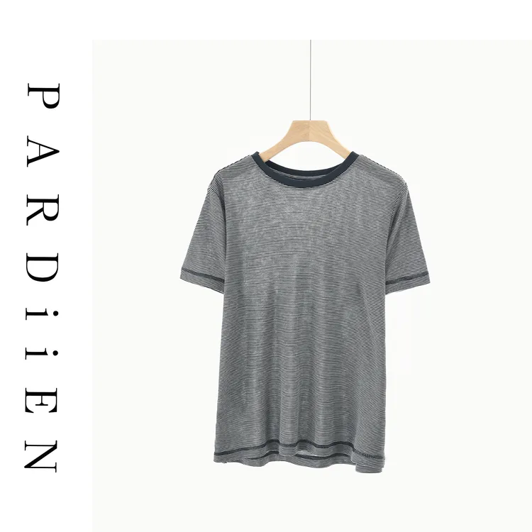 【北总严选】帕迪恩拼色条纹圆领短袖T恤S25-48