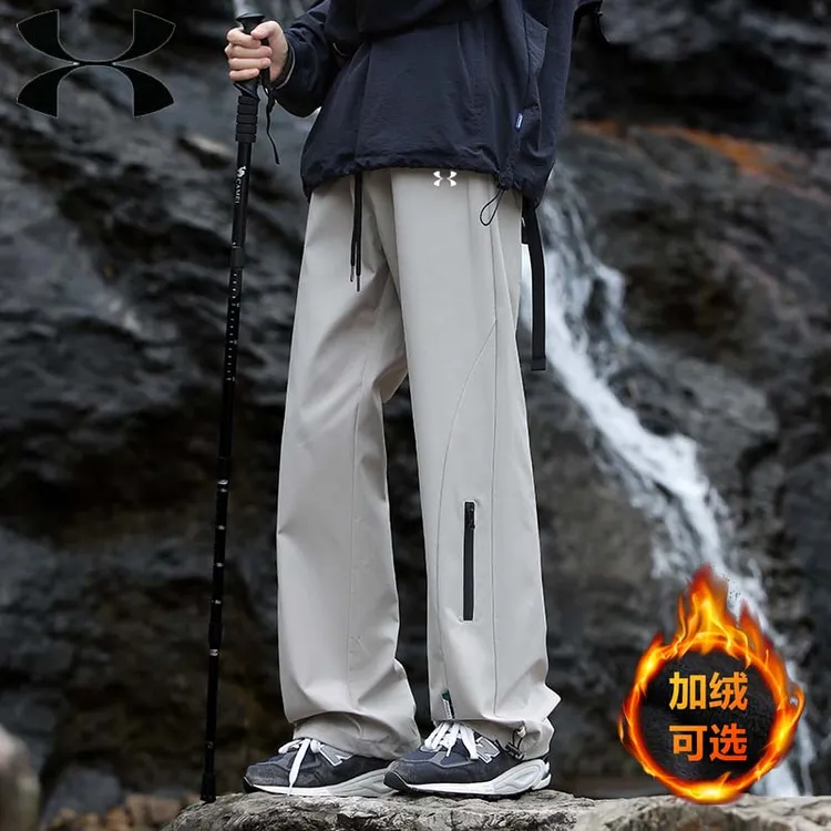 UA安家奥莱工装裤简约防风加绒长裤冬季休闲裤冲锋裤潮牌运动裤