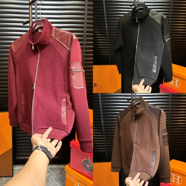 【清澈男装轻奢出品】K8068/QINGCHE2025/高端欧货卫衣拉链夹克