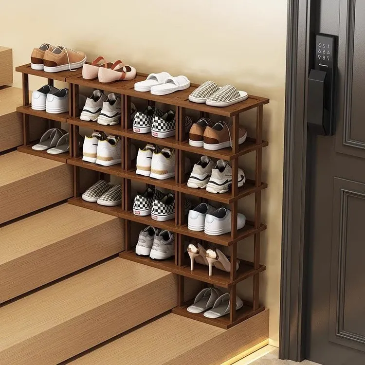 新疆包邮【店铺热销】楼梯鞋架阶梯式窄高门口置物架放楼梯上的鞋架