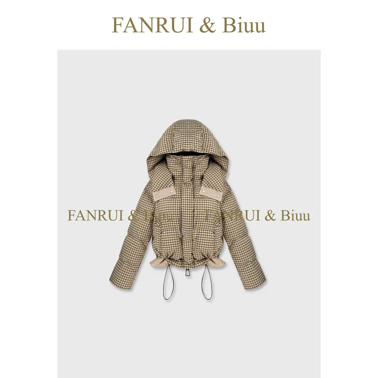 抖音双11泛芮「璇玑映雪」白鸭绒保暖加厚冲锋衣羽绒服外套B18834