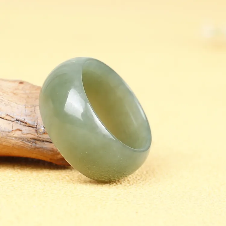 天然和田玉青白玉男女款时尚百搭玉石戒指情侣一对款戒圈尾戒礼物