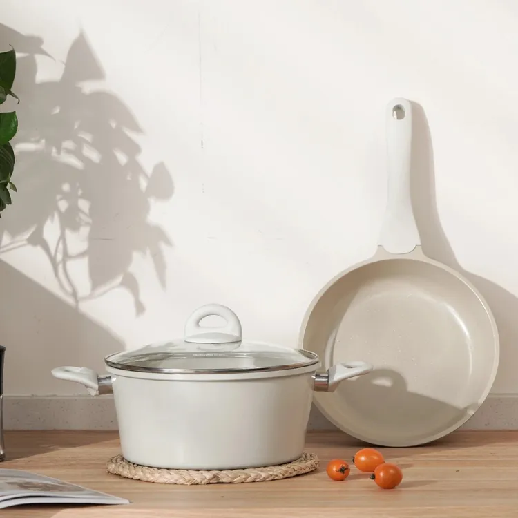 新疆包邮新思特陶瓷不粘煎锅&汤锅组合TZ-01