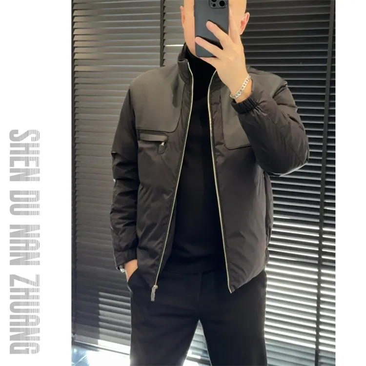 SHEN&DU男装｜“鹅绒”拼绵羊皮立领羽绒服夹克外套867695