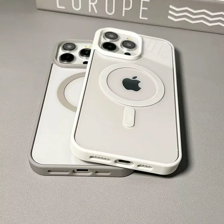 迪智米纯色全包磁吸壳适用苹果16/15promax手机壳iPhone14磨砂13