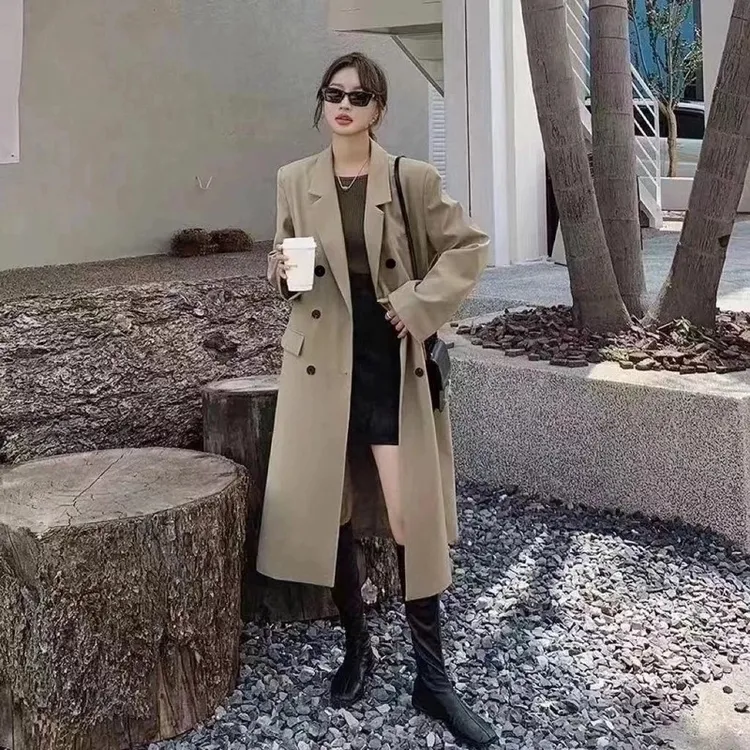 【运费险】美拉德西装外套2025韩版宽松气质学院风风衣女休闲百搭