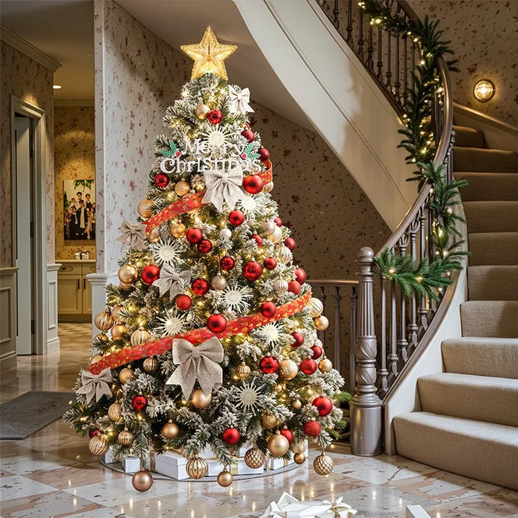 2026新款圣诞树摆件落地植绒豪华家用pvc加密套餐圣诞节diy