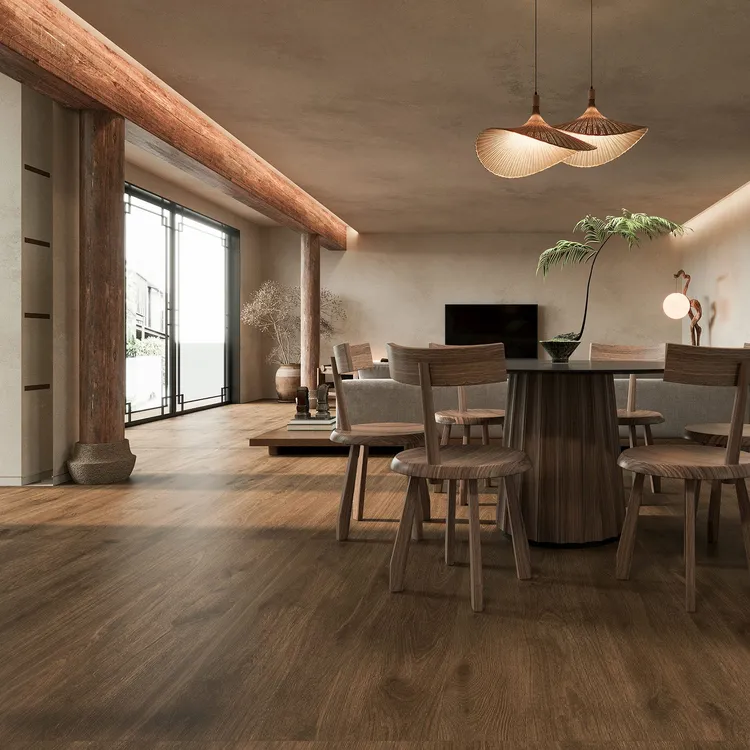 想起家居木纹砖网红原木色715仿木质瓷砖阿登木沉香