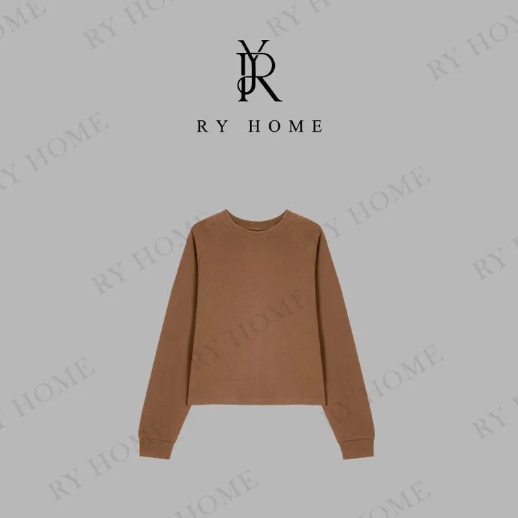 【容雨RYHOME】设计款落肩袖大版长袖卫衣T恤253T2151