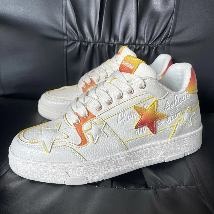 【高品质】星星鞋男国潮经典潮流百搭琥珀流光联名情侣厚底板鞋女
