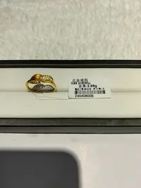 【金鳯黄金】足金999  金叶戒指 2.85g 活口可调节