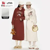 【猫和老鼠联名】妖精的口袋 好运常在 印花连帽卫衣裙女2024新款