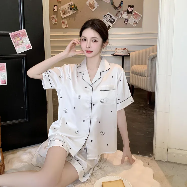 睡衣女款高级感睡衣女冰丝睡衣女夏夏季睡衣睡衣女春秋款短袖