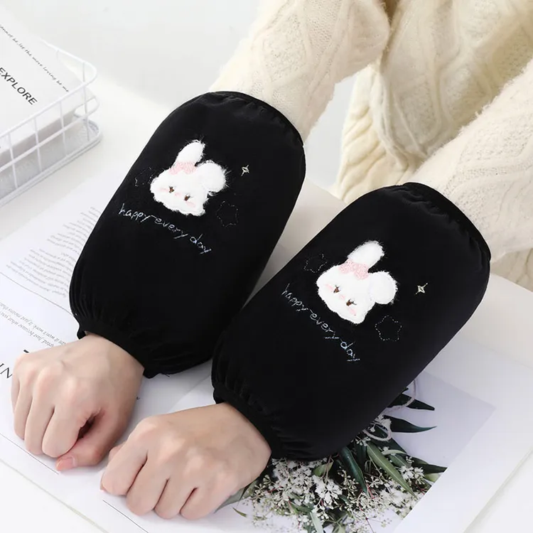 短款袖套儿童学生防污护袖头秋冬保暖耐脏手袖成人家务办公套袖女