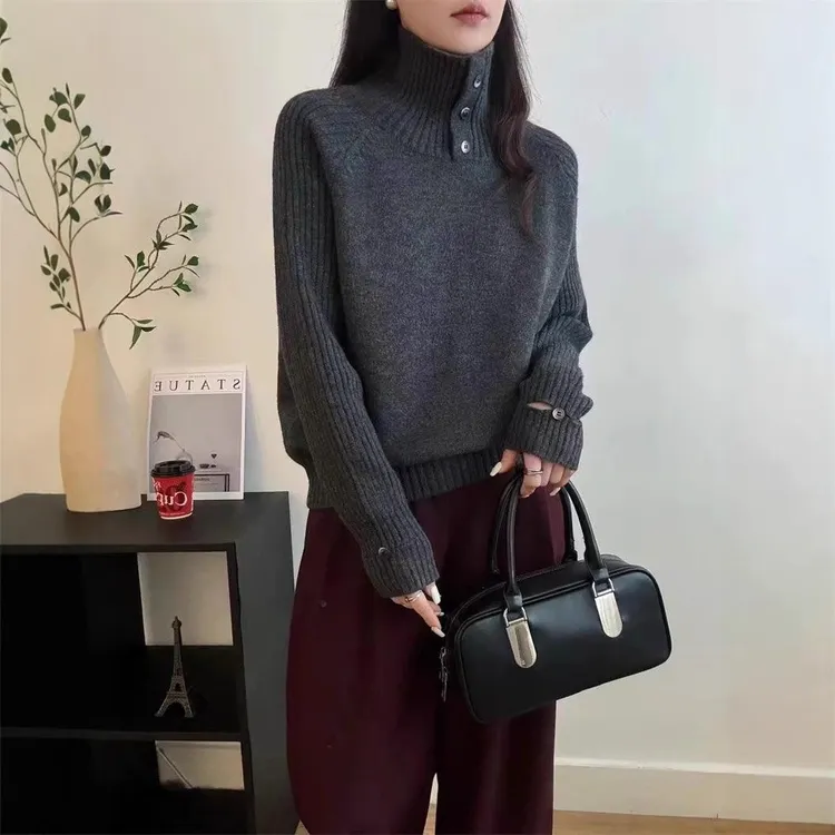 巨好看的秋冬毛衣女款2025年新款小个子遮肚显瘦百搭减龄针织上衣