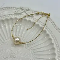 【玫瑰】干枯玫瑰 10-11mm 18k金 海水珍珠手链