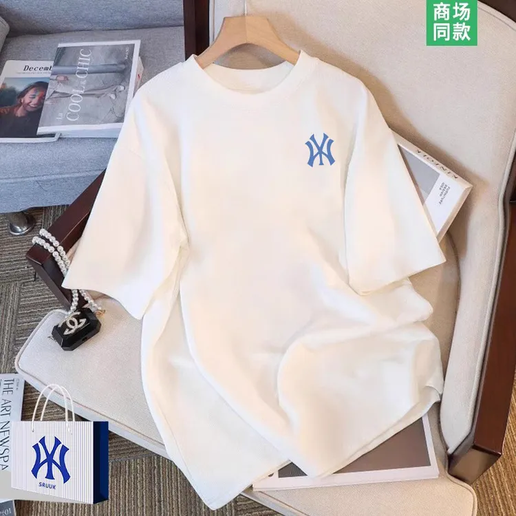 一折专区丨奥莱专柜丨夏季100％纯棉短袖T恤宽松男女同款上衣半袖