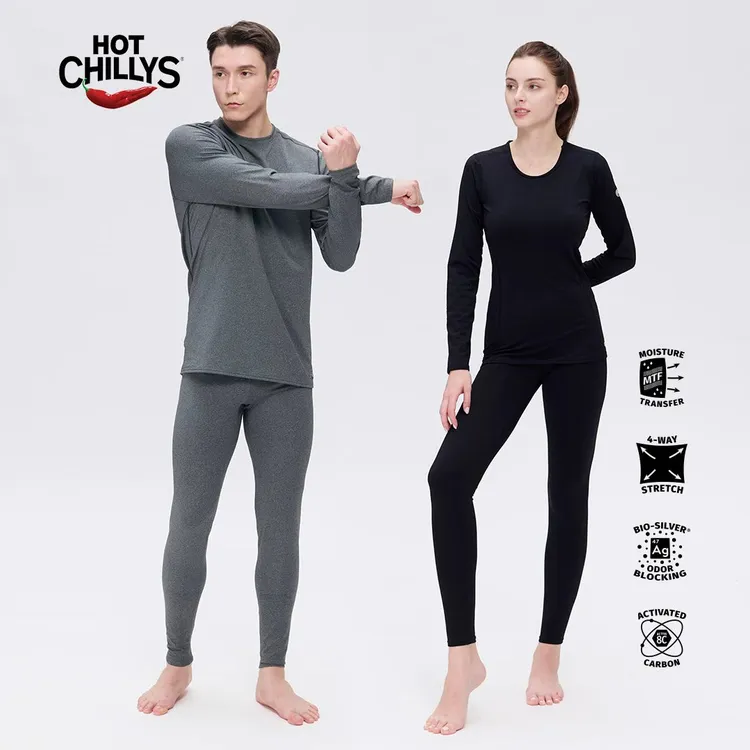 HOTCHILLYS8K磨毛弹力速干秋衣秋裤运动女男士加厚保暖内衣套装