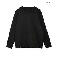 V-RO9874老钱风海鸥领针织衫男士秋冬慵懒高级感混纺针织上衣