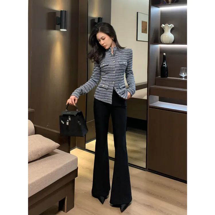 JIJINQI洋气高贵上衣时髦气质小香风外出新款外套女JD11SZPT1904