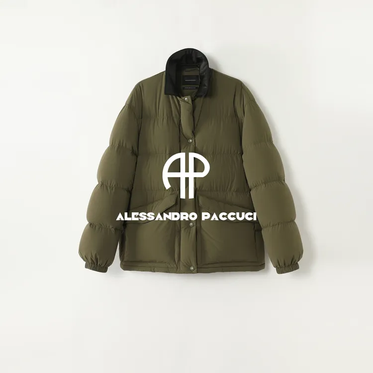 AP洛哥44034RE-1【黑标/冬遇】匈牙利95鹅绒撞色翻领时尚休闲羽绒服