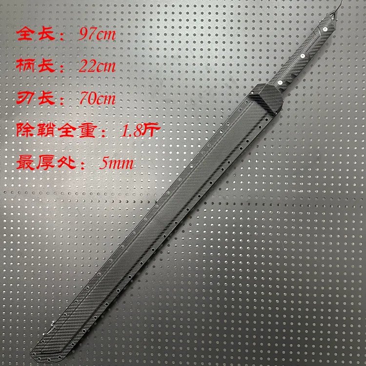 现代风战术k鞘一体龙骨唐横刀户外车载刀剑未开刃