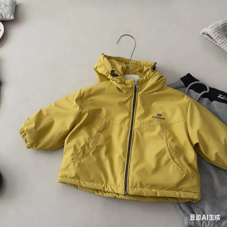 儿童棉服2025秋冬男童潮牌夹棉外套宝宝小童加厚保暖防风冲锋衣