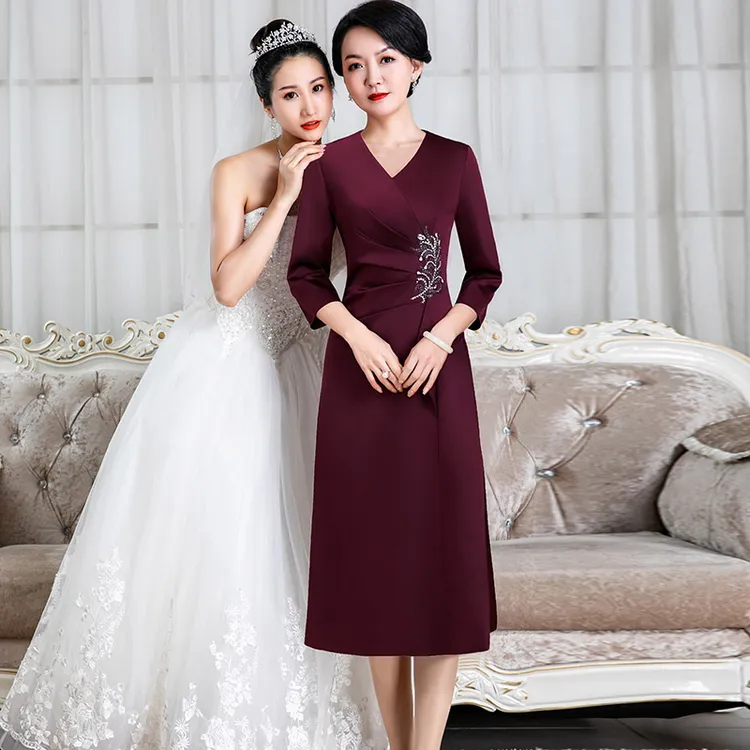 5870上档次喜妈妈婚宴礼服气质新中式绝美旗袍喜婆婆日常可穿素雅