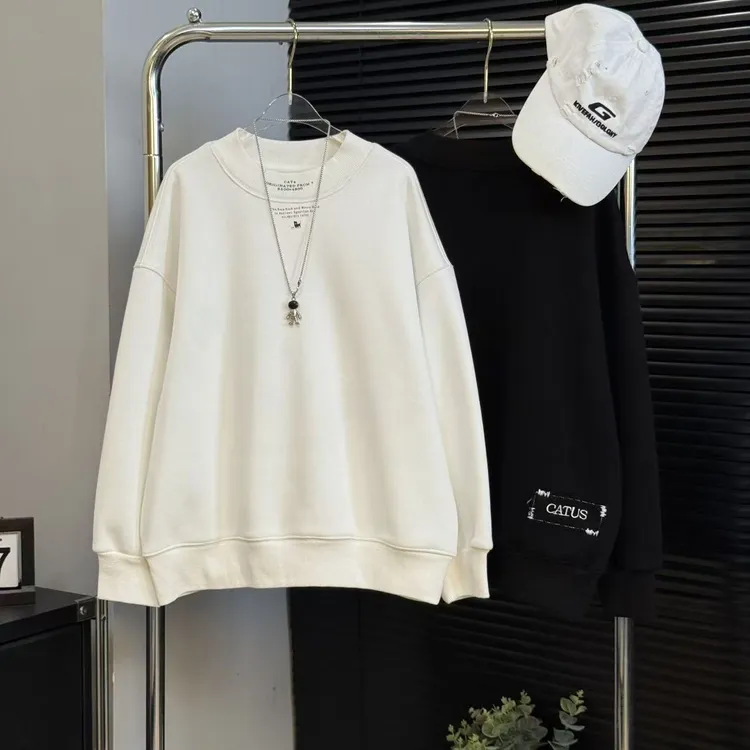 【嘟妈童装】青少年圆领加厚卫衣2025冬季儿童打底衫7053