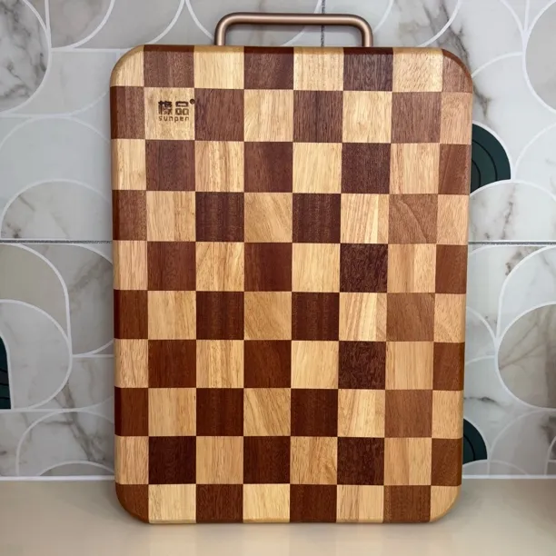 新疆包邮新款经典圆边棋盘格菜板圆边木制家用案板防霉无漆