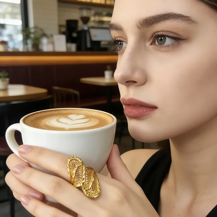 铜合金戒指 戒KS3031Nurluk 金色戒指民族风轻奢时尚饰品经典